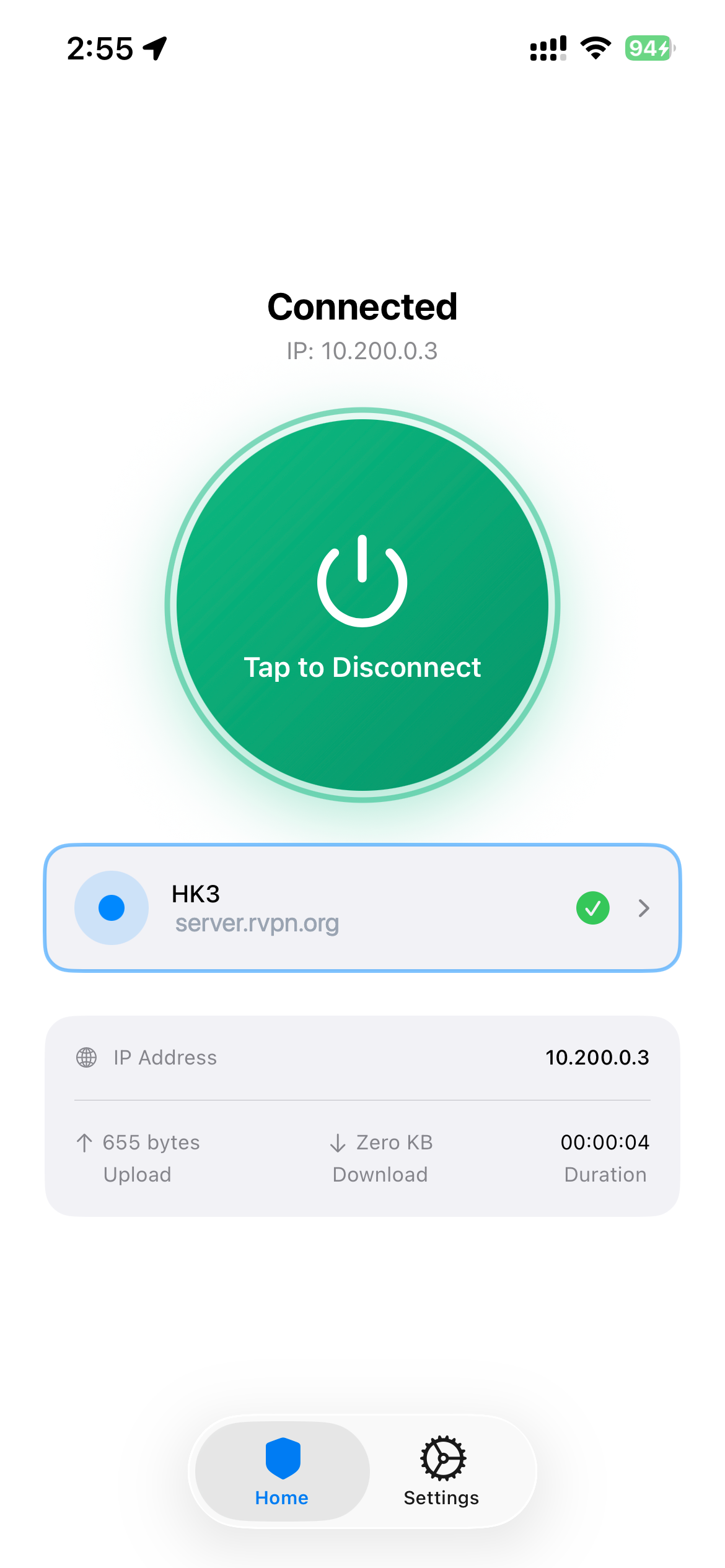 rVPN on iOS